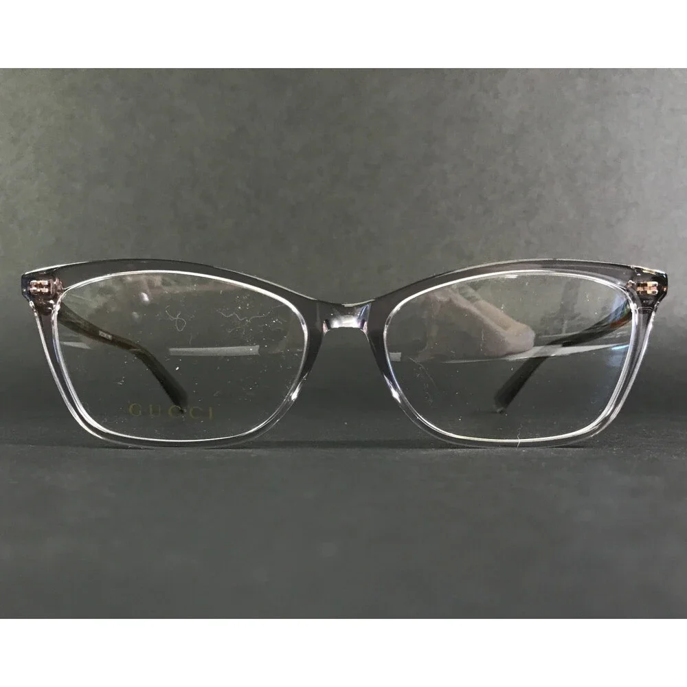 Gucci Eyeglasses Frames GG1930O 006 Clear Gold Cat Eye Full Rim 55-16-140